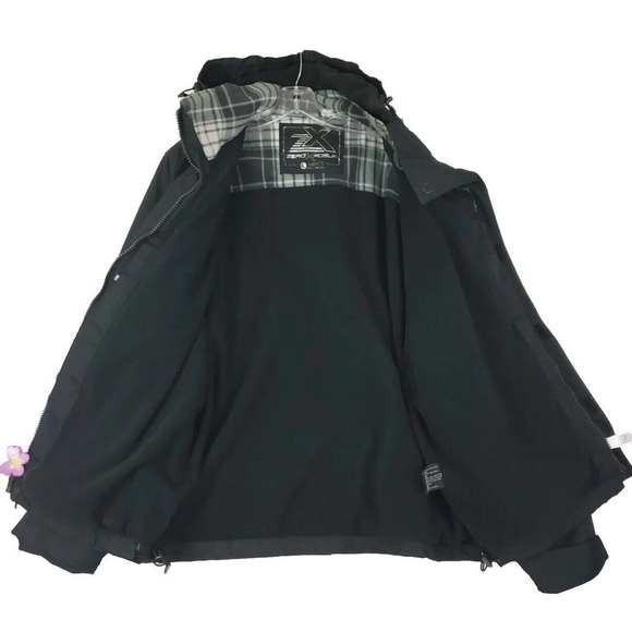 Zero X Posur ~Men's Size L~ Black Zip Front Drawstring Winter Jacket Hoded. - Picture 3 of 12